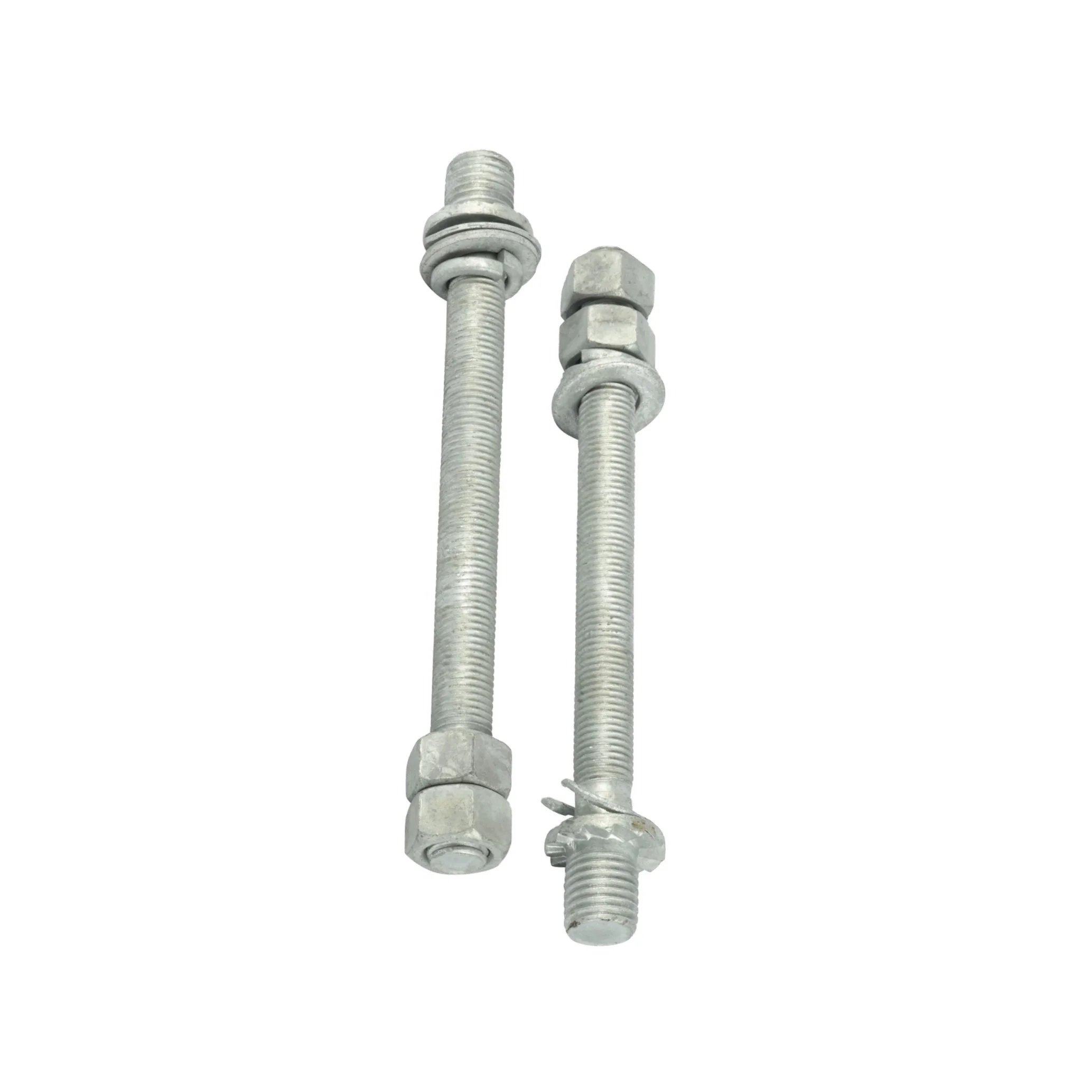 DIN975 zinc plated full threaded threaded rod with nuts