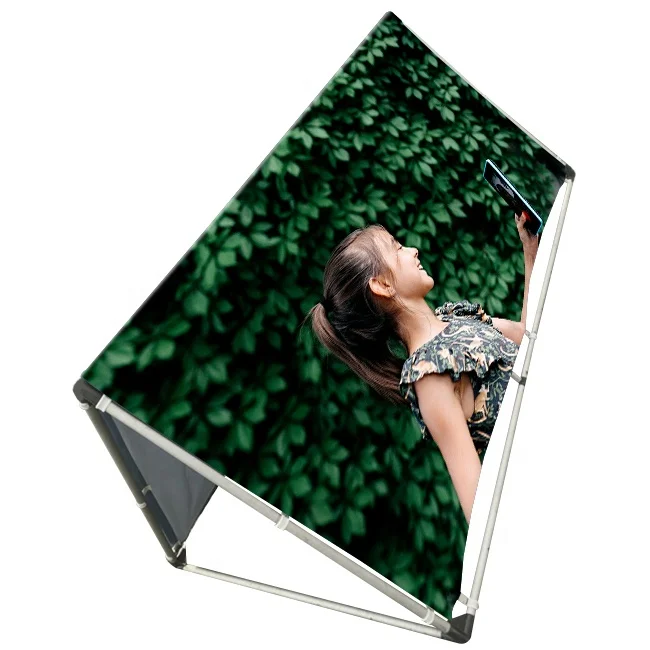 promotional Folding aluminum outdoor Display Banner stand Horizontal Oval al A Frame 200 Pop Up Banner poster banner