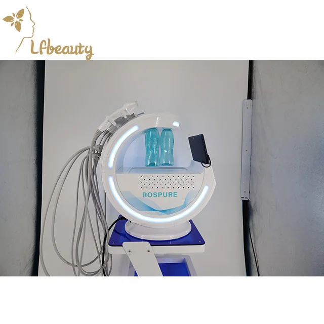 Multifunctional smart ice blue facial skin care beauty oxygen sprayer facial deep cleaning machine crystals microdermabrasion