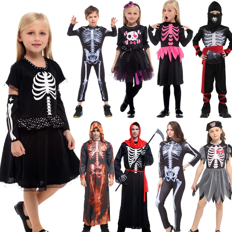 Halloween Adult Children Costume Horror Skeleton Skeleton Ghost Suit Vampire Suit Devil Zombie Death