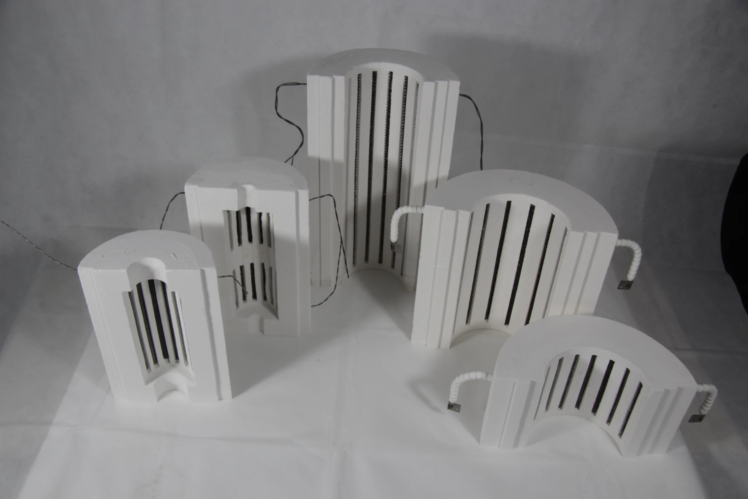  1260C 1400C 1500C алюминиевый цилиндр керамическое волокно нагревательный модуль нагреватель для CVD трубчатой печи