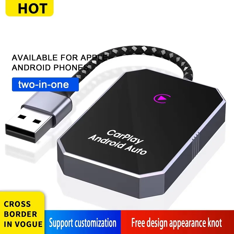 Универсальный Wi-Fi + Bluetooth 2 в 1 Android и iPhone беспроводной CarPlay Dongle конвертер