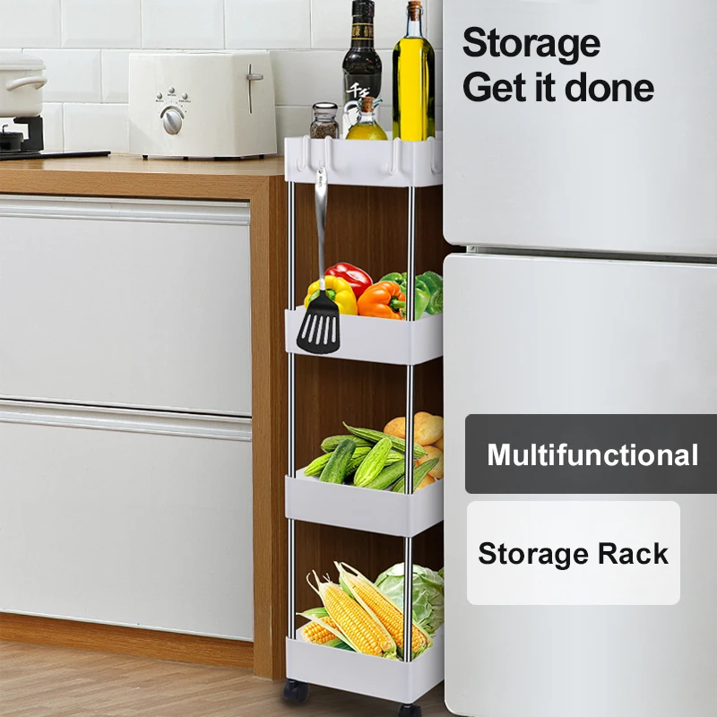 Rotate Corner plastic holders and racks kitchen storage racks shelves with wheels