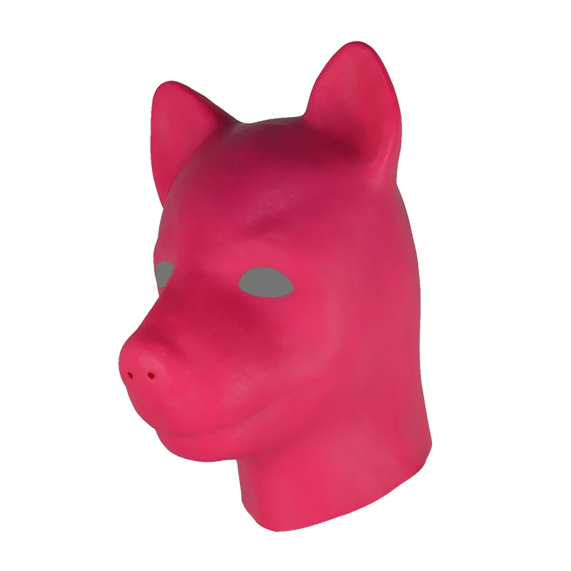 Bondage Hood Couples Dog Latex Fetish Mask Cosplay Sex Headgear Costumes Latex Bdsm