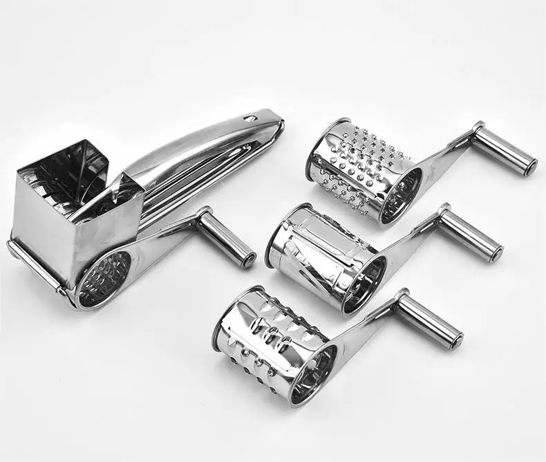 Kitchen Tools Hand Crank Shredder Butter Grater Stainless Steel Manual Rotary Cheese Grater With Handheld Drum Kitchen Gadget