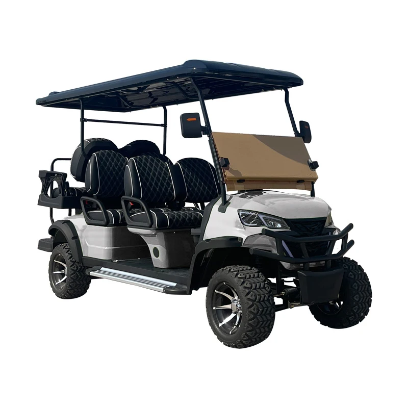 Off-Road 4 Wheel Motor Drive Golf Cart Club Car 6 Seats Lithium Battery 60v Electric Golf Cart Buggy Car For Sale