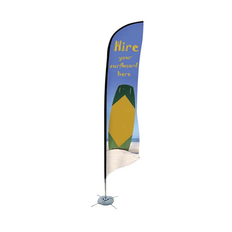 
Custom Banner Printed Advertising Rectangle Knife Flag Banner Beach Flag Water Bases Feather Flag 