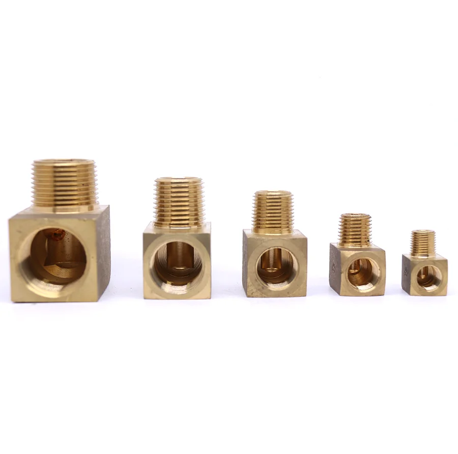 Brass fitting All copper transition joint tee middle male thread fuel quick connector gas pipe fitting