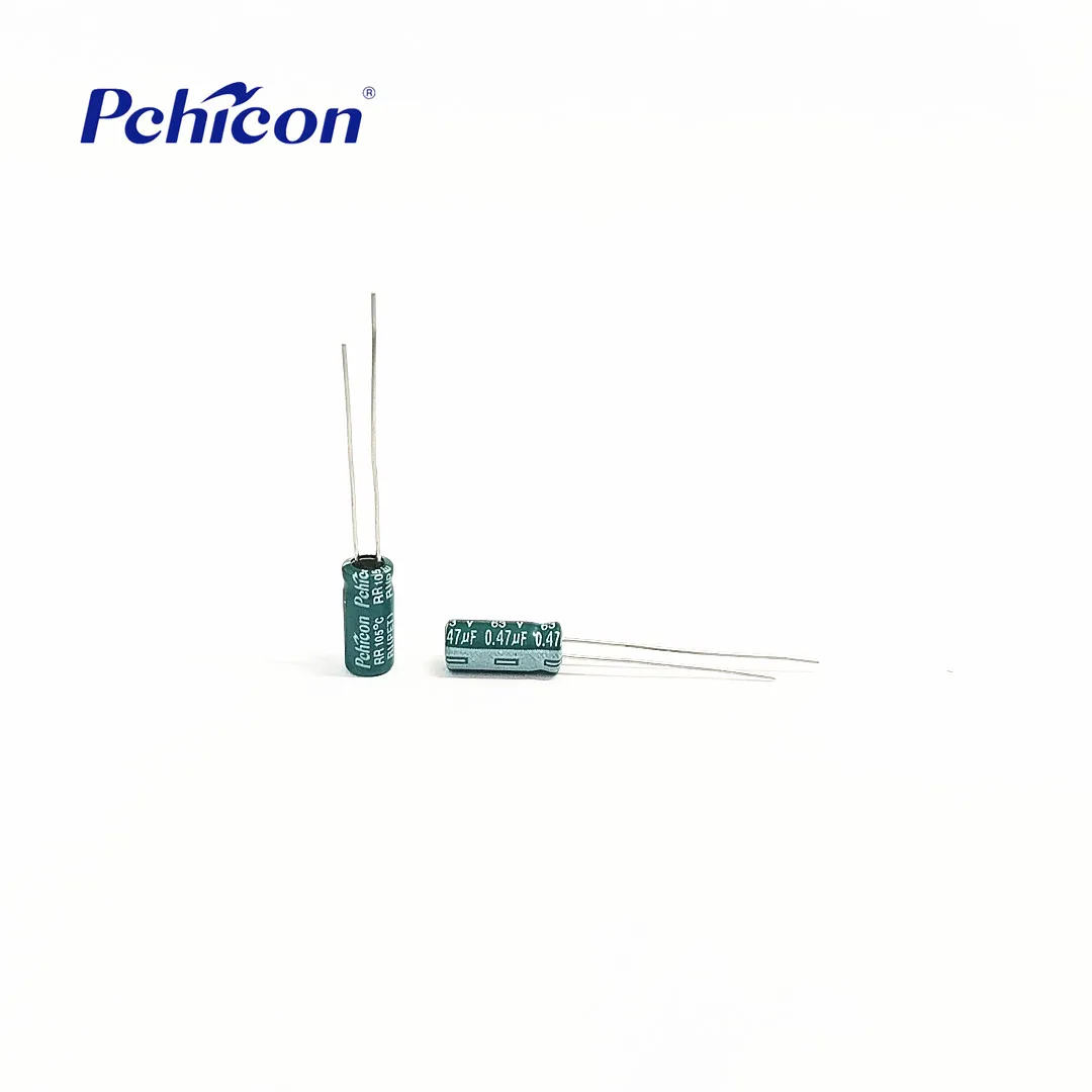 Алюминиевый электролитический конденсатор Pchicon 63В 0.47uf 5*11 RR 105Deg 2000ч Low ESR