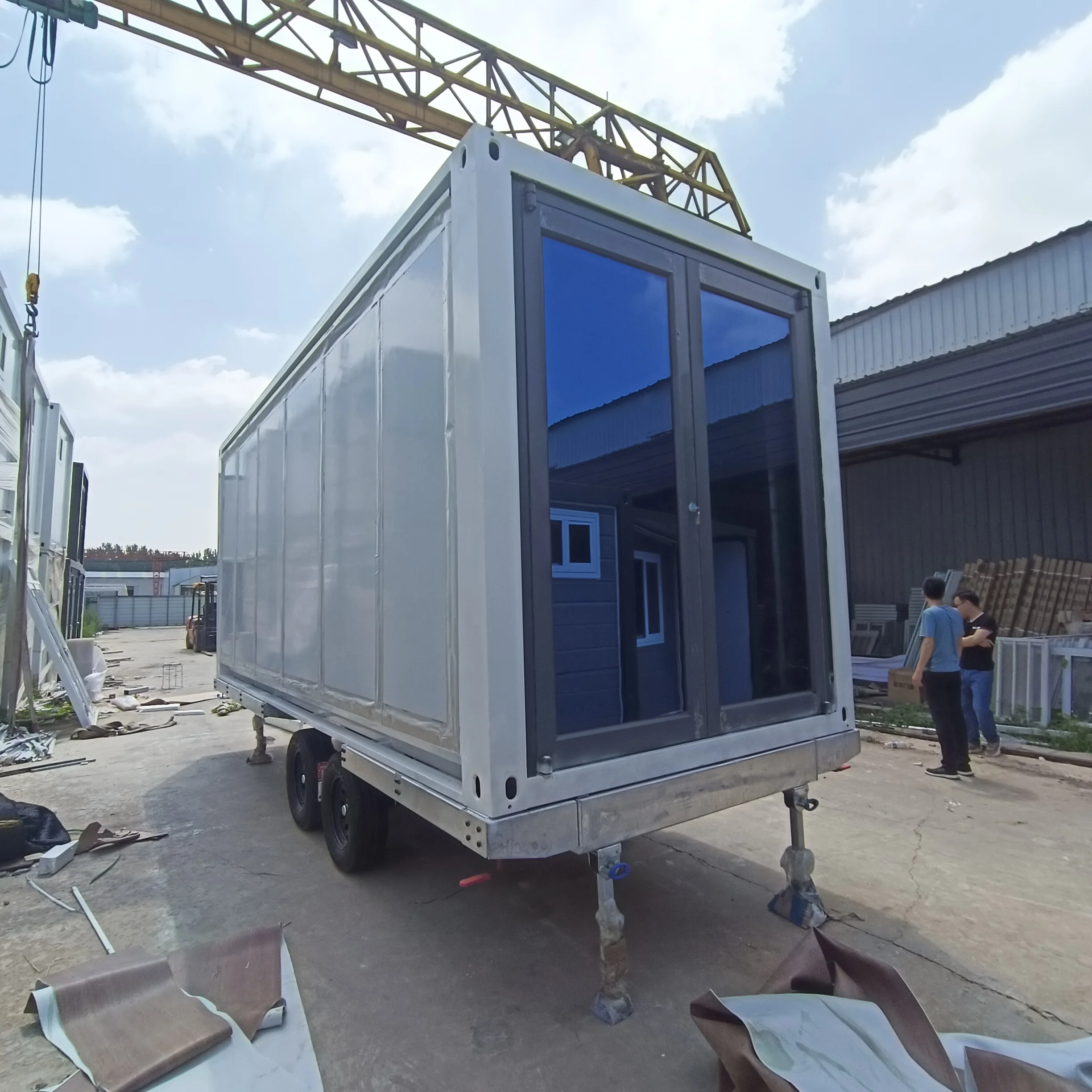 Крошечные дома полностью оборудованные на колесах Casas Modulares Prefabricadas 2 спальни стальной каркасный дом