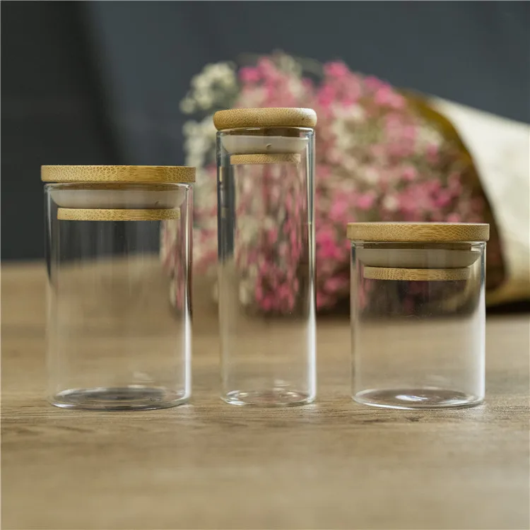 Hot sale 70ml clear glass storage jar small glass jars for sea salt