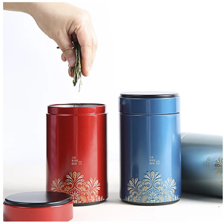 Запечатанная жестяная банка для чая от производителя, популярная круглая металлическая жестяная банка для чая объемом 3 унции, 5 унций, жестяные банки для чая