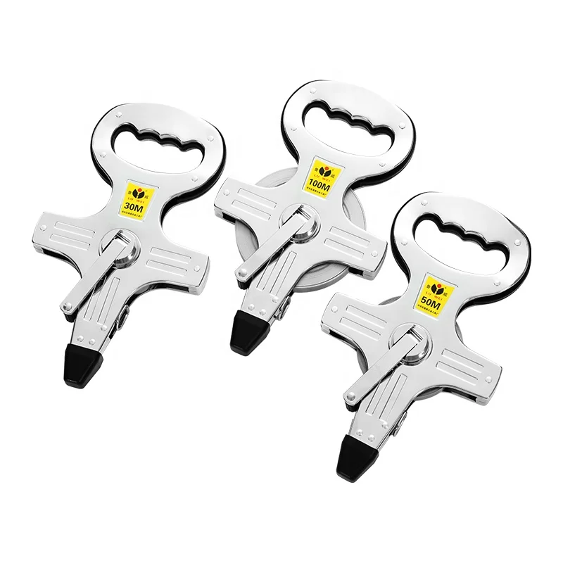 Multifunctional tape measure 30/50/100m portable shelf ruler stainless steel measuring tool steel frame ruler