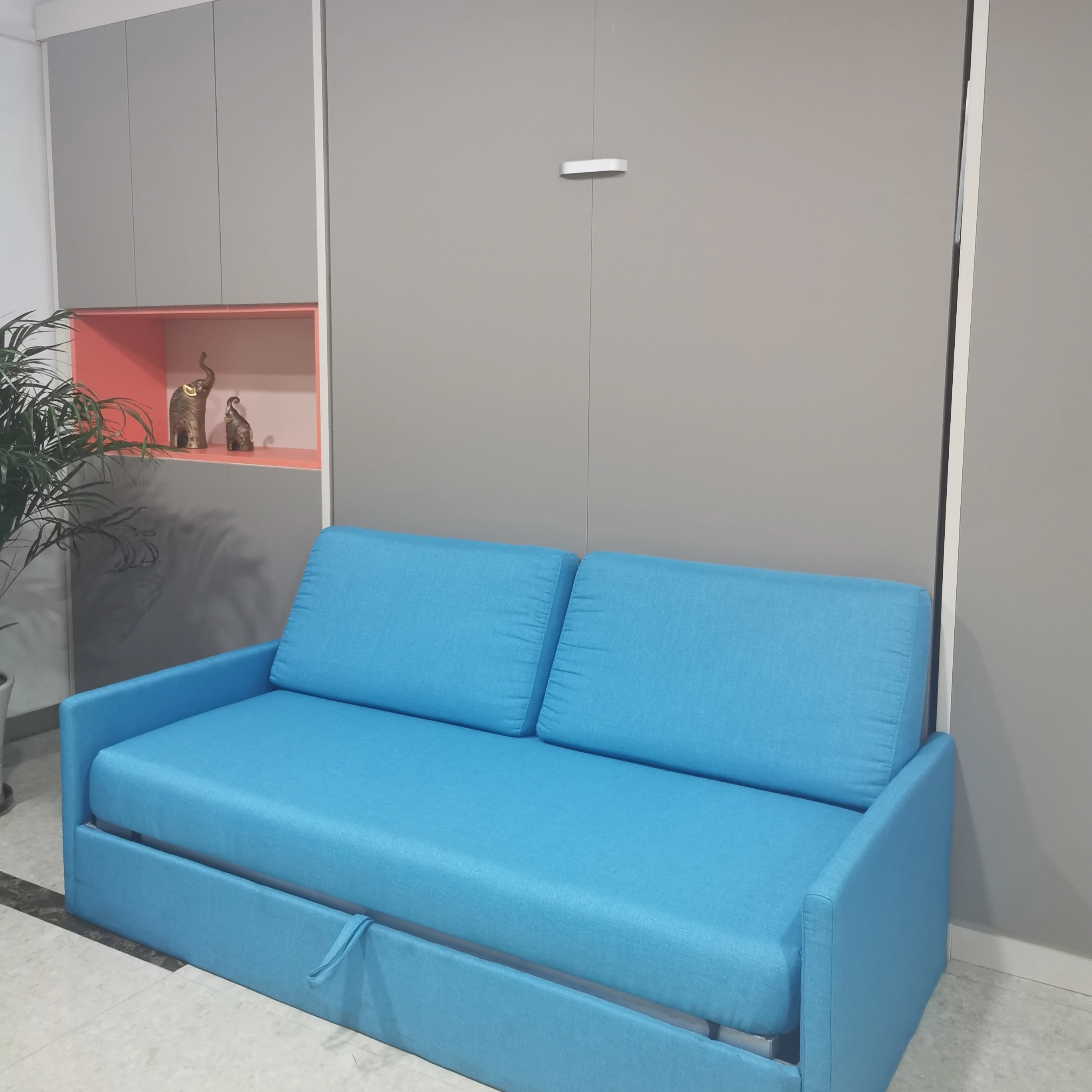 Murphy folding beds to the wall set with sofa