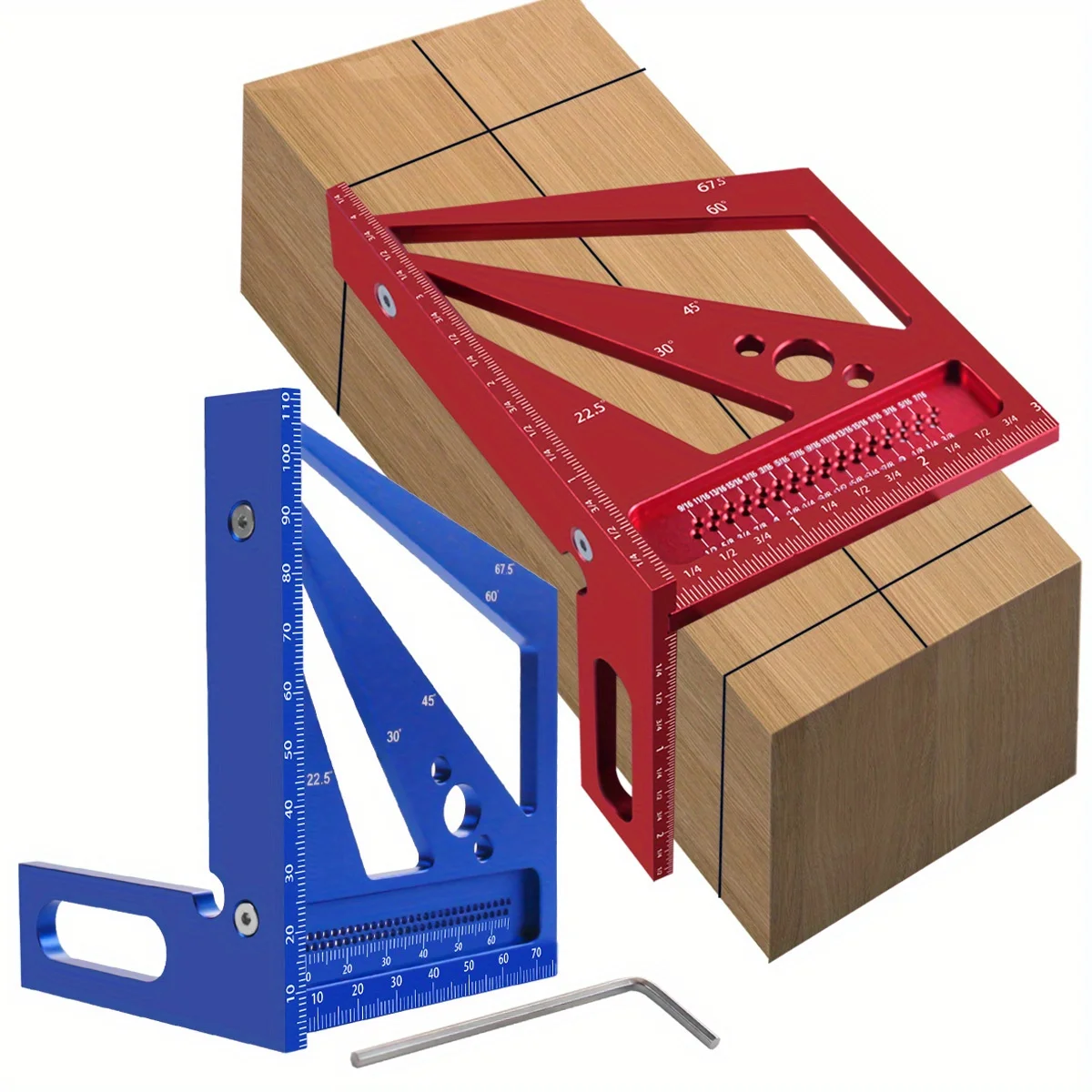 Multi-Angle 3D Measuring Ruler - Upgraded Precision Square - Multi Angle Aluminum Alloy Square Ruler Protractor Carpenter Tools