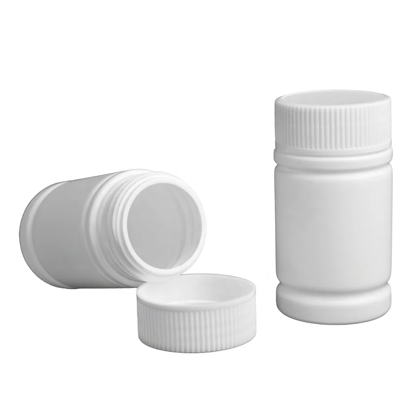 80ml plastic pill bottle, pharmacy use white color bottle, plastic container for pills