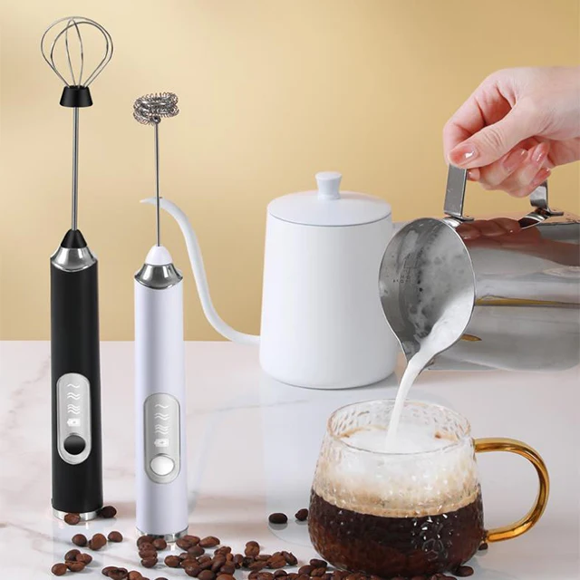 Wholesale stainless steel electric food mixer blenders handheld coffee frother milk usb