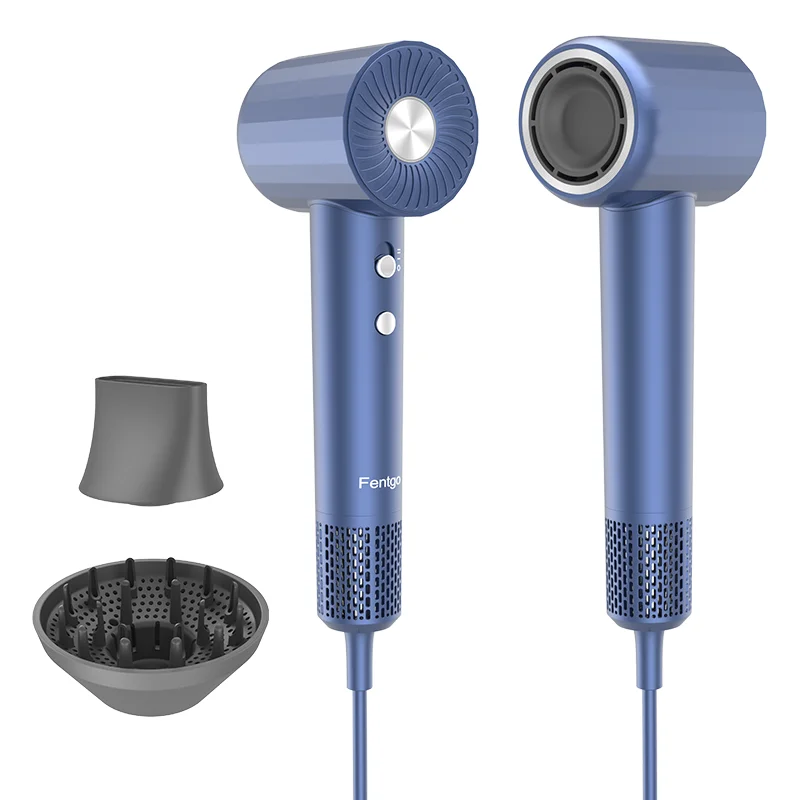 dyson hair dryer fast drying, high speed low noise heat control hair dryer with magnetic nozzle