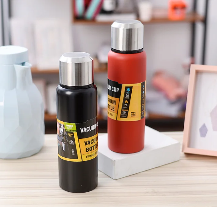 Custom logo 1000ml large capacity blank  304  stainless steel tea thermos vacuum flask with lid