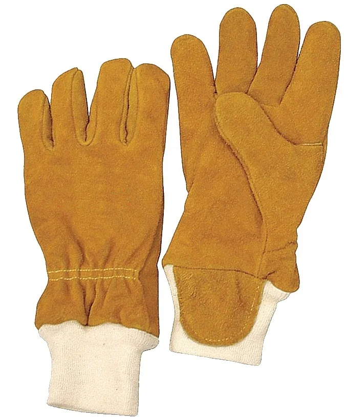 Fire Fighting Gloves Flame Retardant Lining Fabric Anti Temperature Rescue Fire Proof Gloves Sewn Heat Resistant Protection