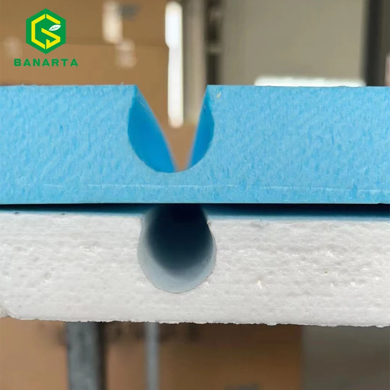 500KPA Underfloor Heating Boards Insulation XPS Routed Board Aluminum Faced Grooved XPS Floor Heating Panel