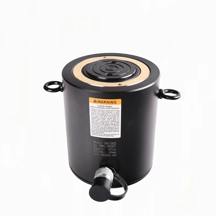 RAC-1006 700bar 10000psi single acting spring return 100 ton aluminum hydraulic oil cylinder jack