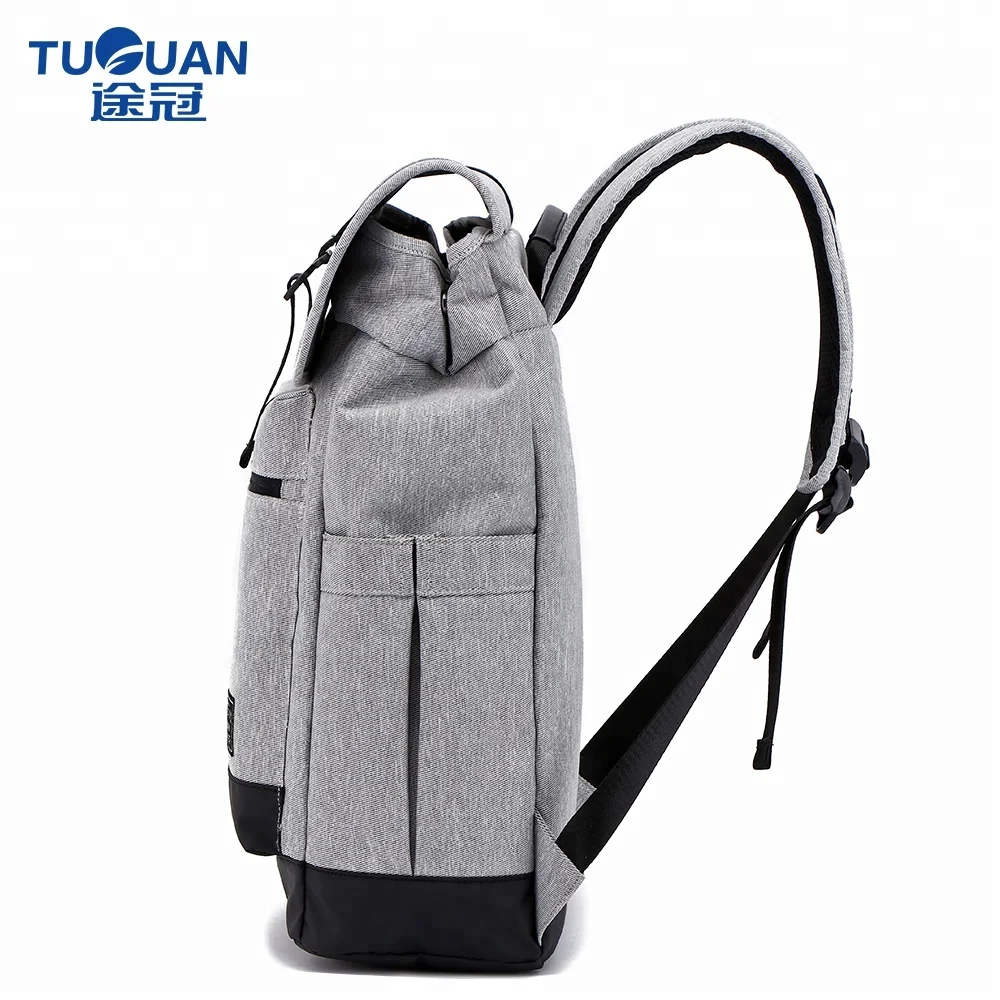 
Guangzhou Backpack Manufacturer Wholesale Men Fabric Backpack School Bag 