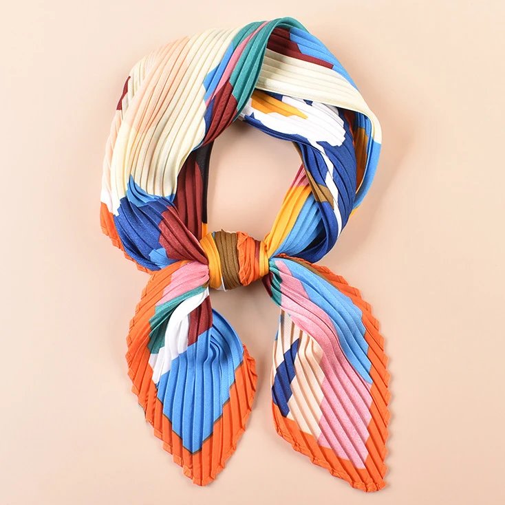 Женский плиссированный Шелковый шарф