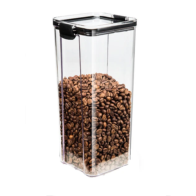 1800ML food organizer stackable kitchen  PET clear plastic storage box food storage container set with lid