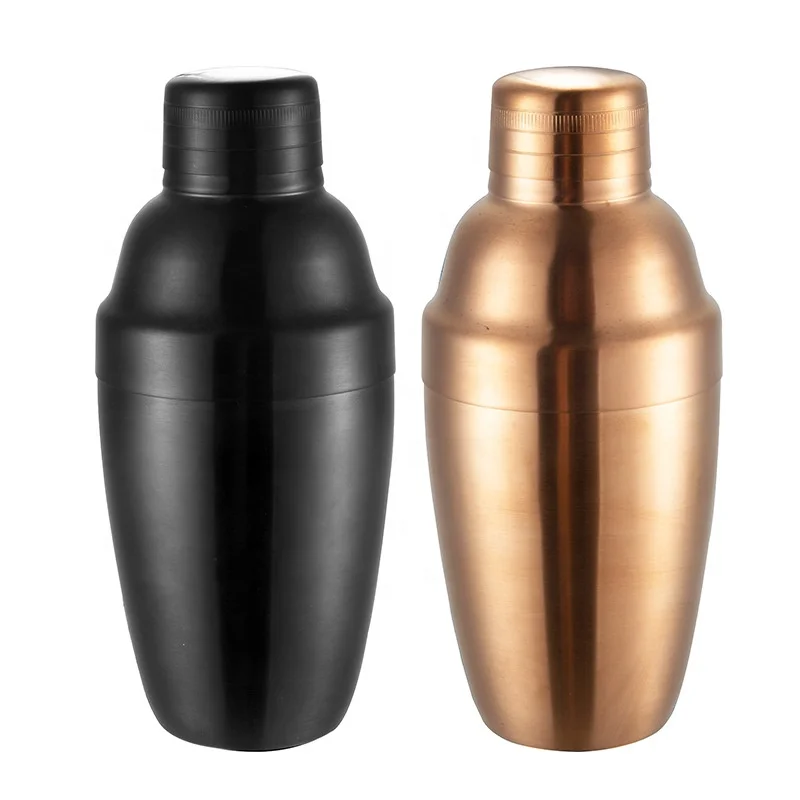 Custom logo high quality 250ml copper gold stainless steel boston cocktail shaker cups