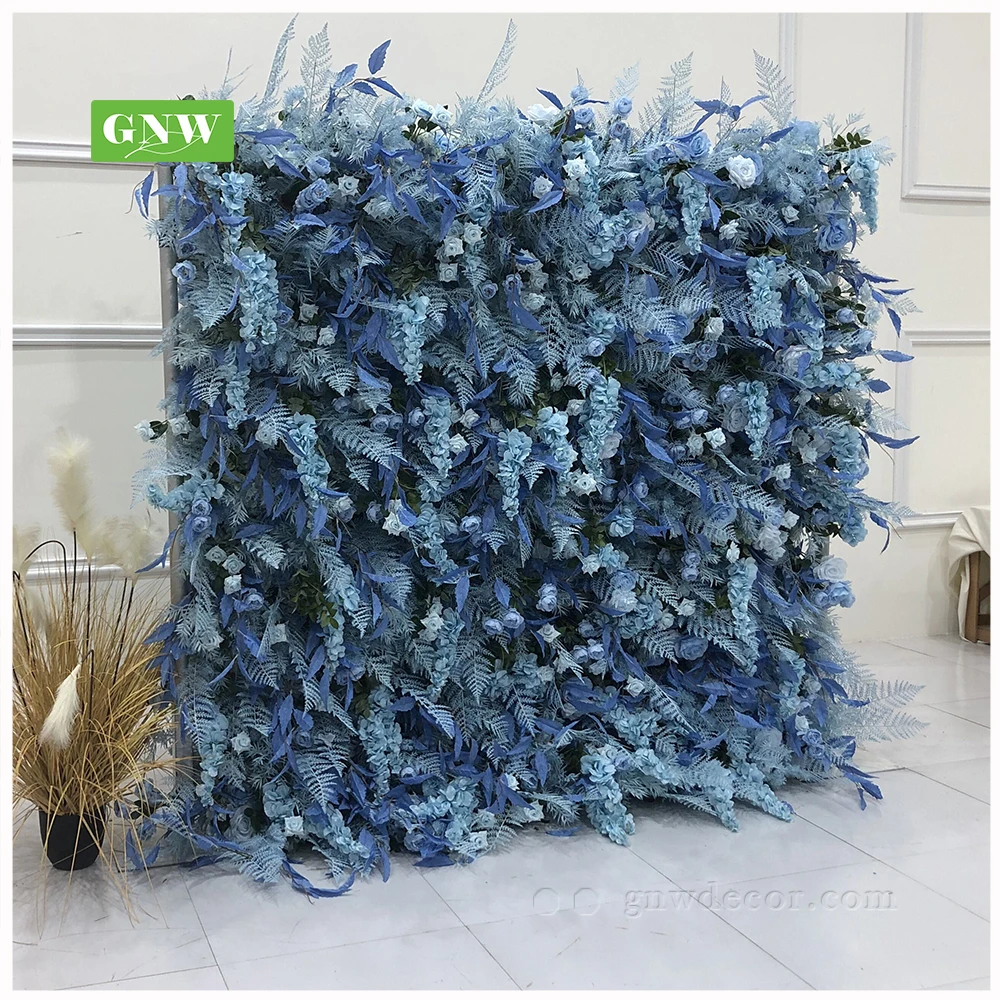 GNW Roll Up Flower Wall Blush Pink Photography Backdrop Stage Flowers For Wall Decoration