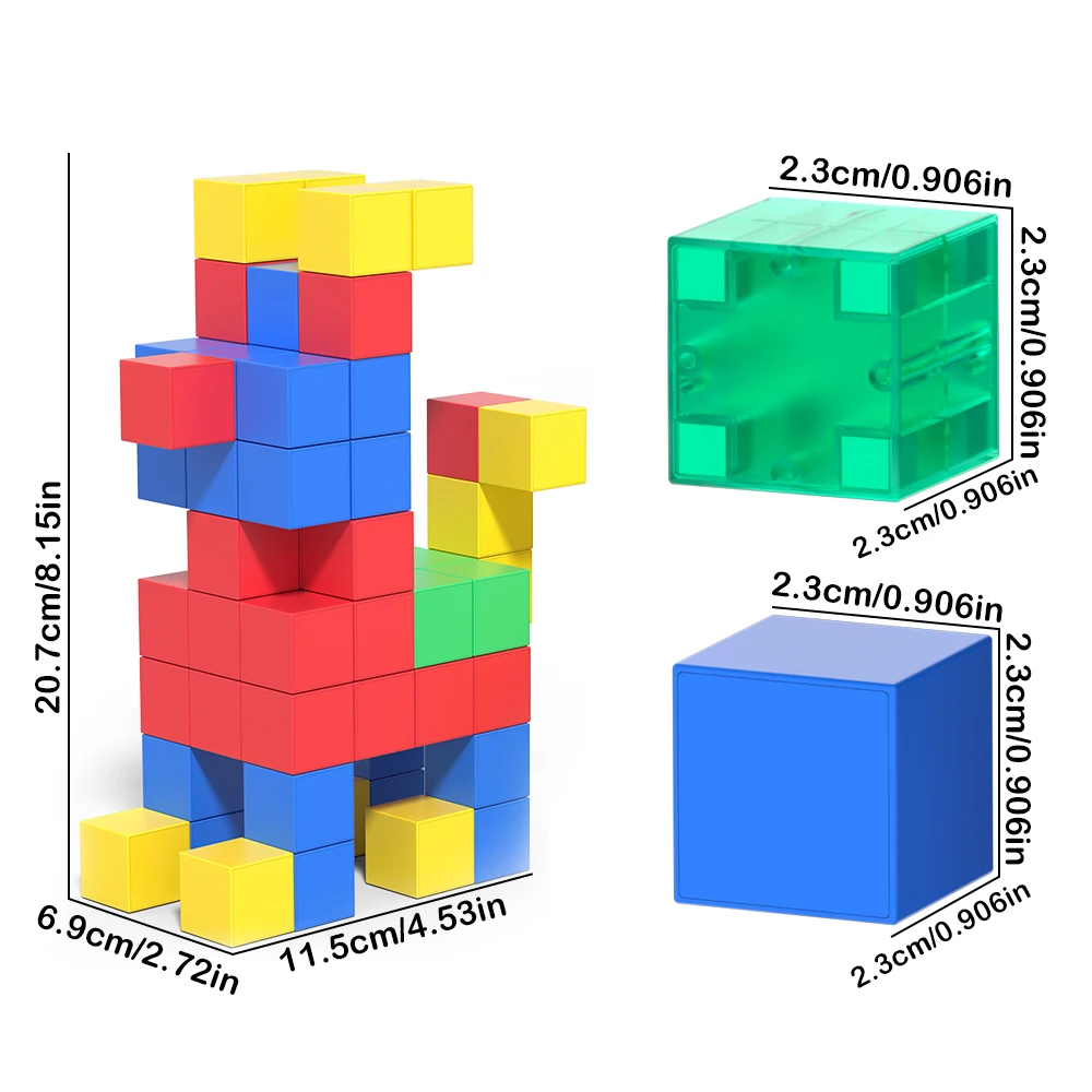 Magnetic Blocks Toddler Toys for 3 4 5 Year Old Boys Girls Stem Preschool Learning Sensory Toys and Gifts for Kids Magnet Toy