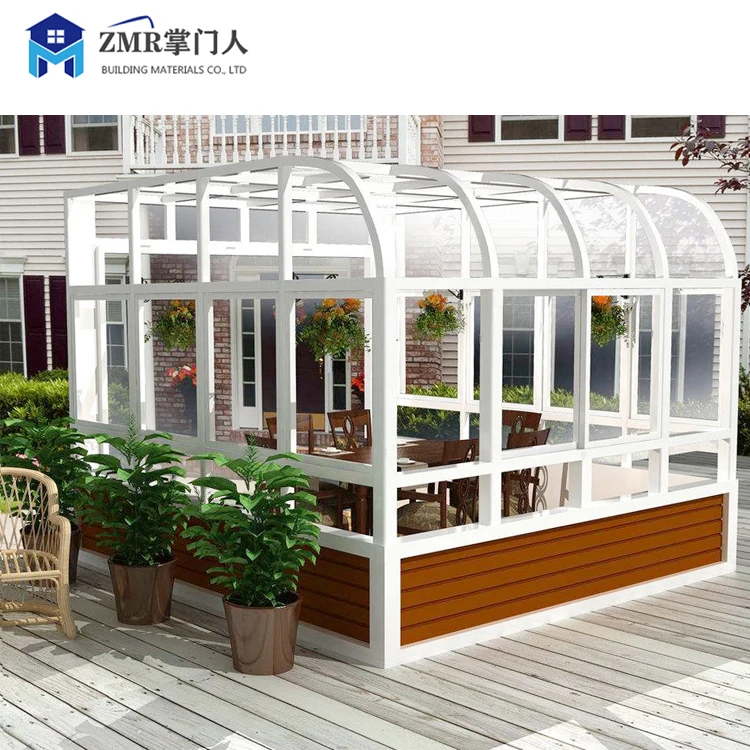 Independent Green House Aluminum Alloy Laminated Glass European style Custom Outdoor Sale sun room