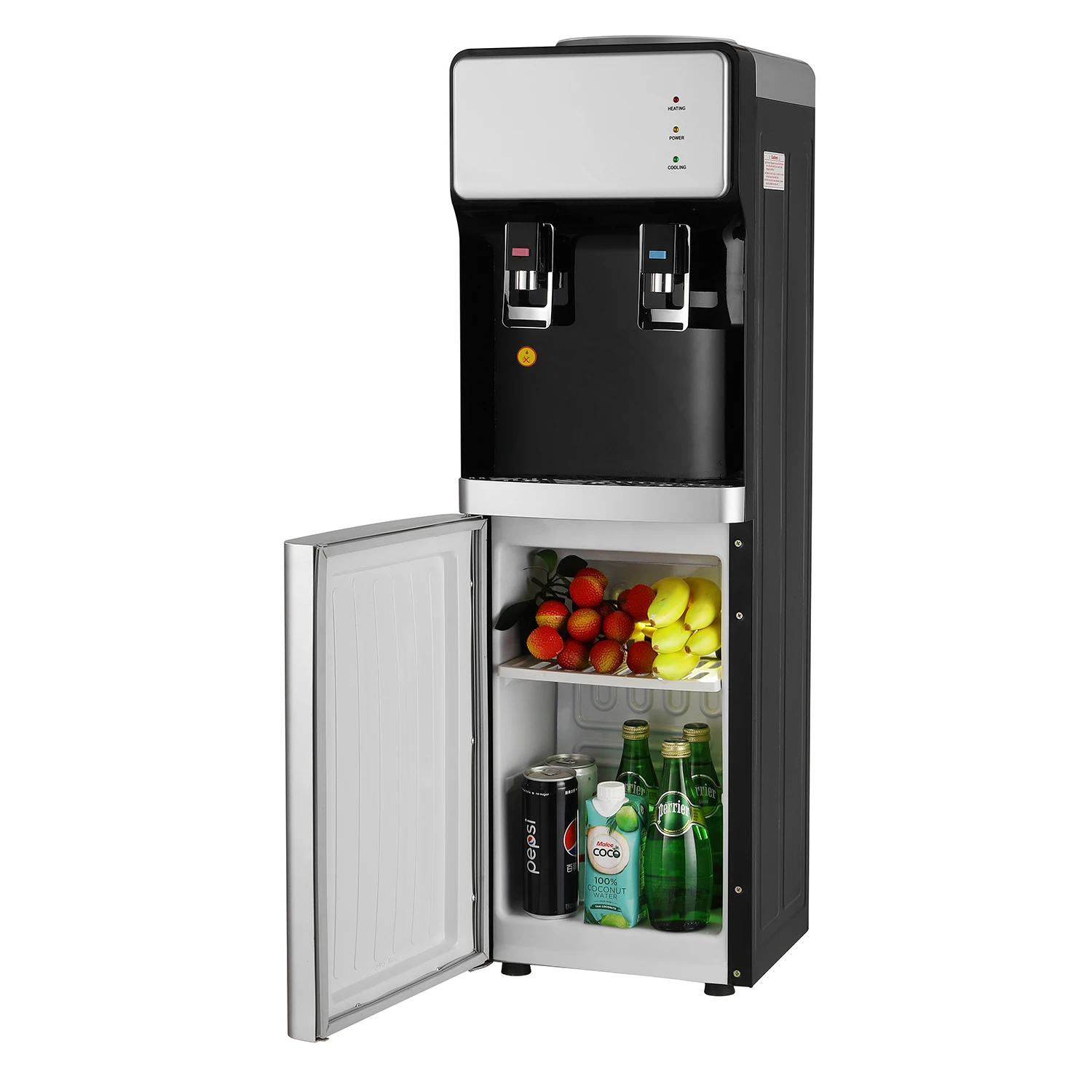New Arrival Compressor Cooling With Refrigerator R134a Top Loading Hot And Cold With Cup Holder Standing Water Dispenser