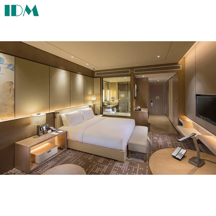 IDM-A40 Modern Hotel Luxury Bedroom  Furniture Bed  Room Set Furniture Hotel Bed