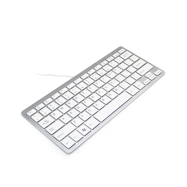 easy Compact Slim 78 Keys Scissor USB2.0 Wired Keyboard  Thinnest Keypad USB Cable Mini Silent Keyboard