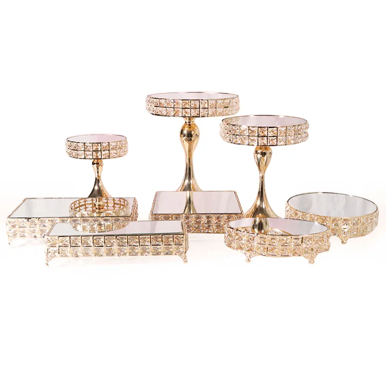 Новое поступление 2021, свадебные принадлежности для вечеринок, инструменты для украшения тортов, набор подставок для десертов, золотистого и серебристого цвета