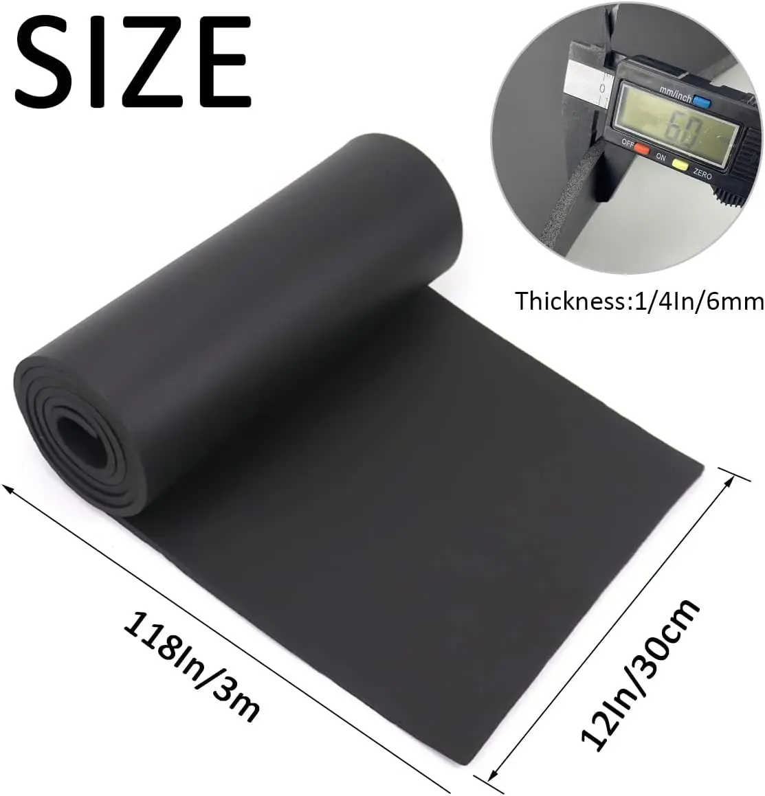Nbr foam Neoprene Sponge Foam Rubber Sheet, Closed Cell Foam Seal Strip, Multi-Function Soundproof Rubber Foam Roll