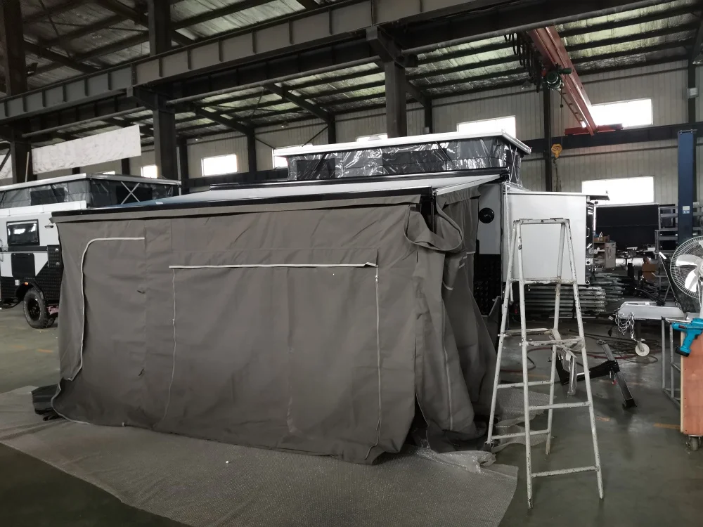 15 футов 4 человека Кемпинг прицеп большой семейный караван Гибридный Кемпер rv