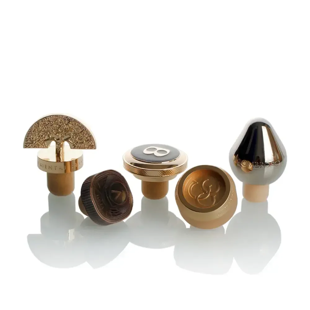 Customized Luxury Caps Classic Zinc Alloy Liquor Bottle Stopper Wine Tequila Whisky Vodka Cap