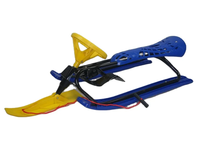 
Steel snow mobile for kids snow sled for children 6+steerable scooter 