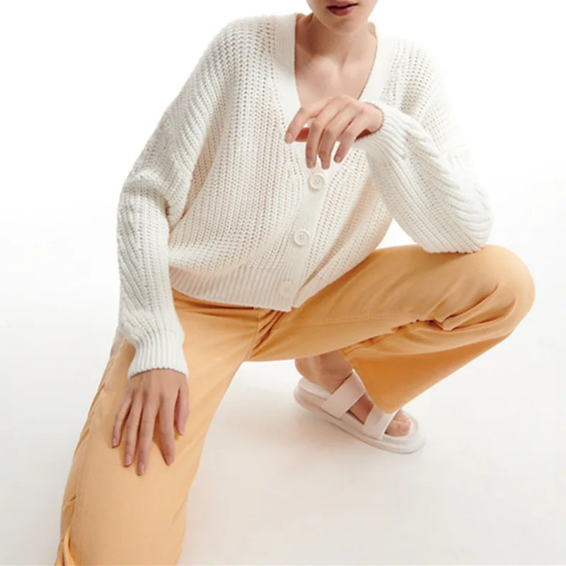 Latest Design Knitted Wool  Lady  Women Cardigan Sweater Girl Coat