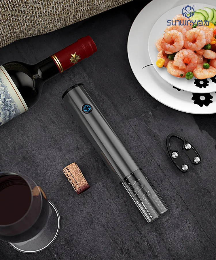 Cuten Cordless Rechargeable Electric Wine Bottle Opener Automatic Corkscrew with USB Charing Cable