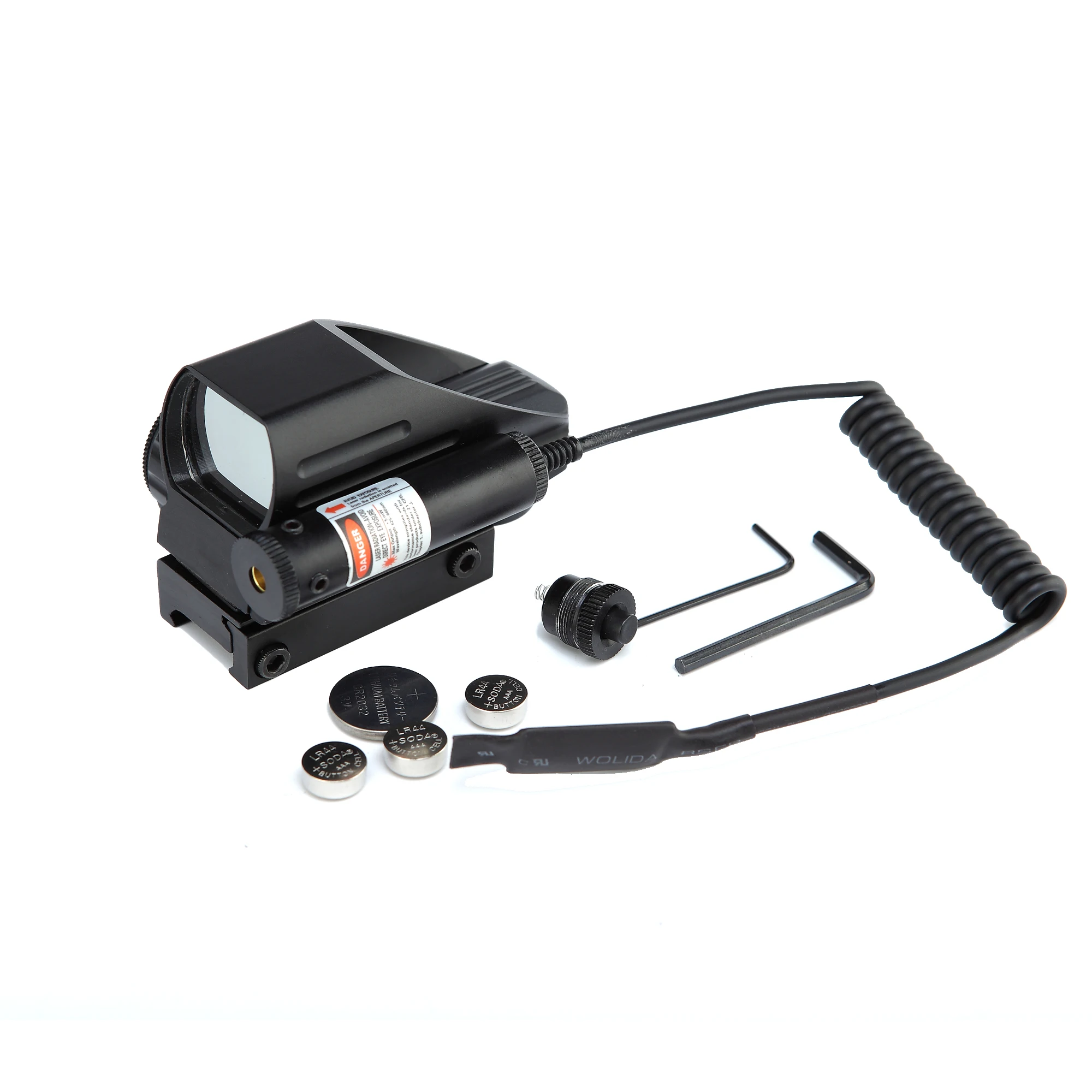 
Tactical Matte Black Holographic rifle scope Red Green dot Sight With gun Laser sight for 22mm Picatinny Side Rail 