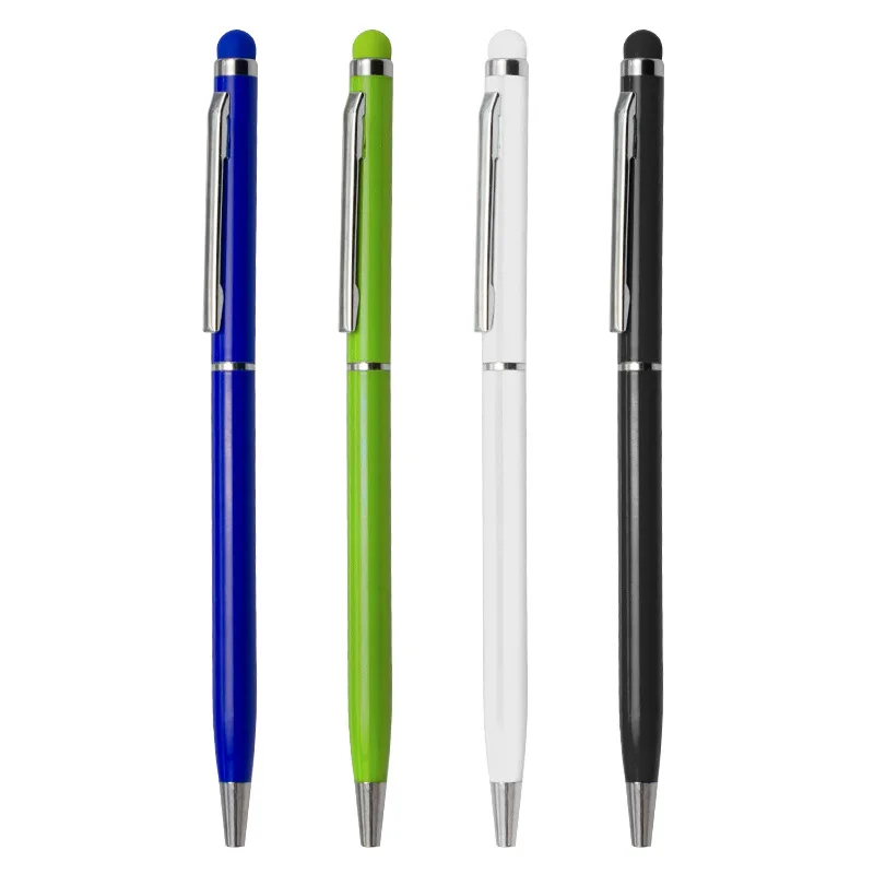 Slim Stylus Twist Pen Touch Screens Ballpoint Pen 2 in 1 Stylus Pens for iPad iPhone Tablet Laptops with Customized Logo