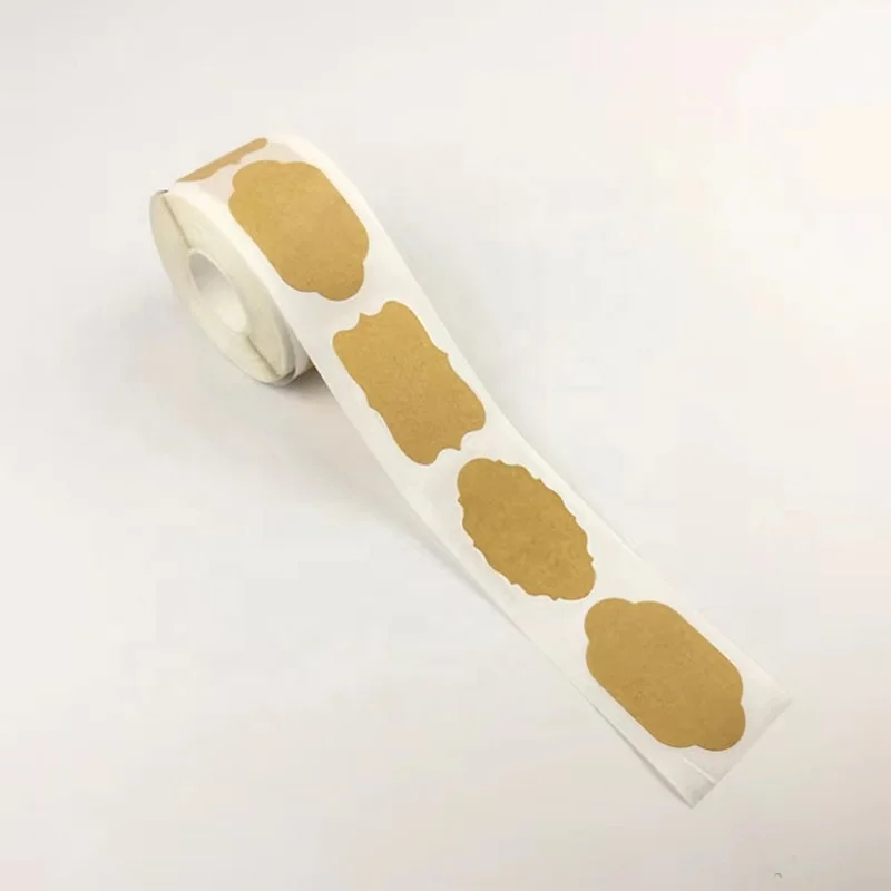 Custom waterproof PVC kraft paper roll round label sticker roll