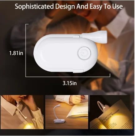 Portable vertical clip dual-use reading light mini clip book light USB charging student dormitory eye protection night light