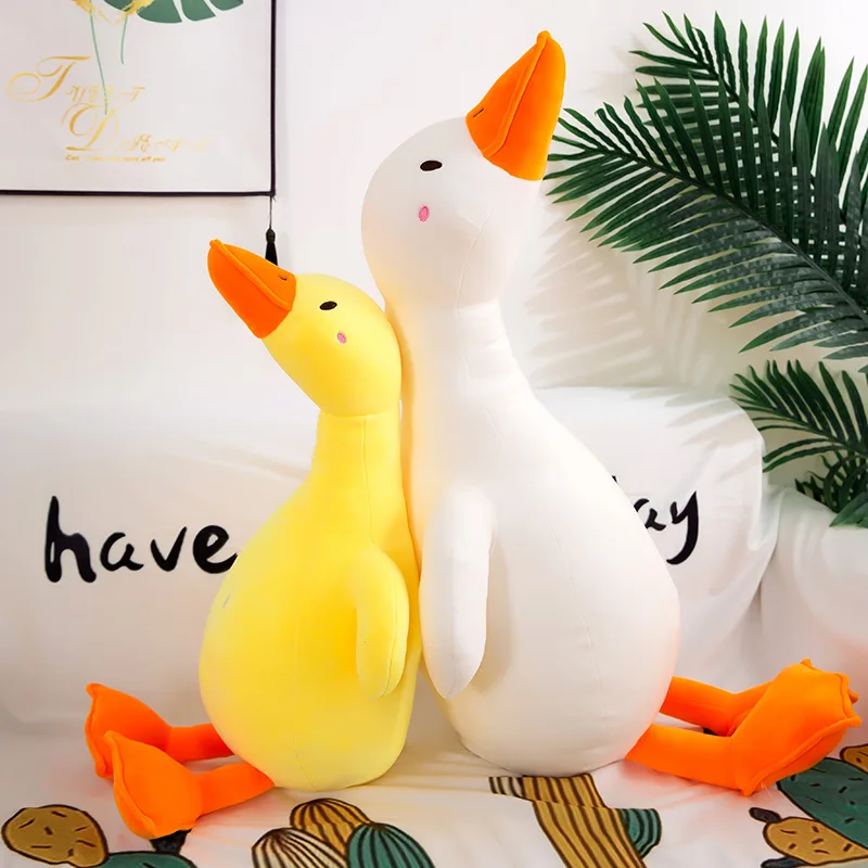 65 cm Super Cute Duck pillow down cotton duck doll plush toy small yellow duck comfort pillow