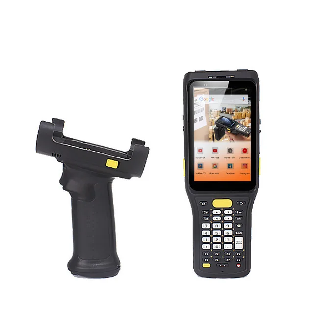 New Android Barcode Scanner with Grip android pda rfid reader Wi-Fi c66 Mobile Computer Handheld Rugged PDA