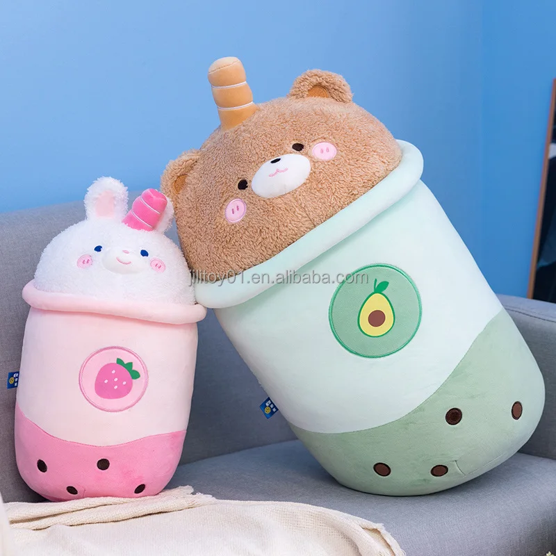 Bubble Boba Tea Plush Rabbit Plush Toys Dropshipping Custom Plush Bear Stuffed Toy